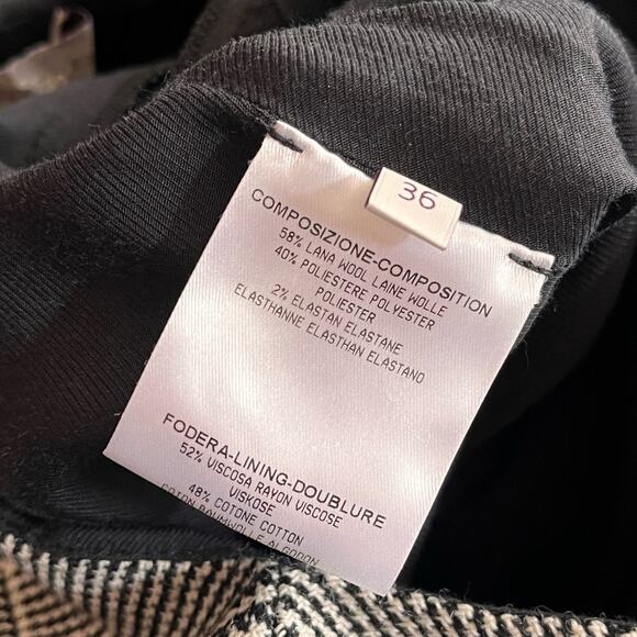 STELLA MCCARTNEY Black & White Houndstooth Sheath Dress 3/4 Sleeve Size 36 XS - Picture 6 of 7